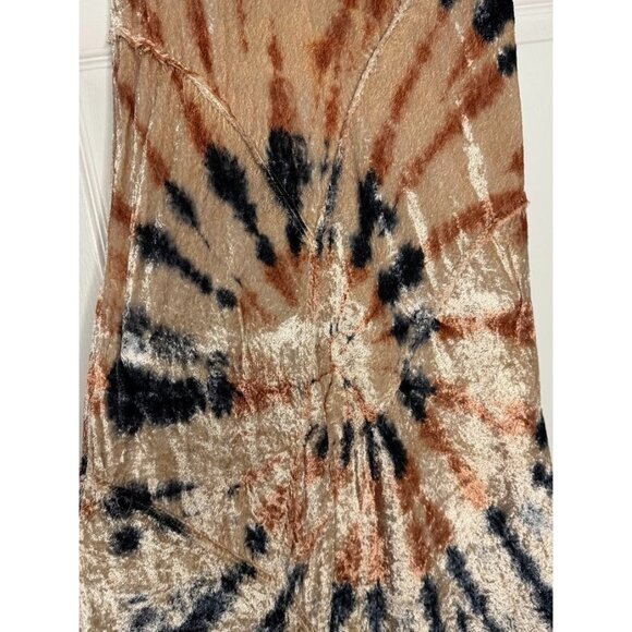 Free People Skirt Size S Colorful Tie-Dye Boho Velvet Fairy Whimsical Y2K Gypsy - Picture 4 of 7